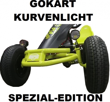 Gokart LED Kurvenlicht SPEZIAL 2xFront PitchBlack DESIGN