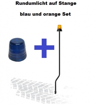 BERG Gokart Rundumlicht Set blau und orange
