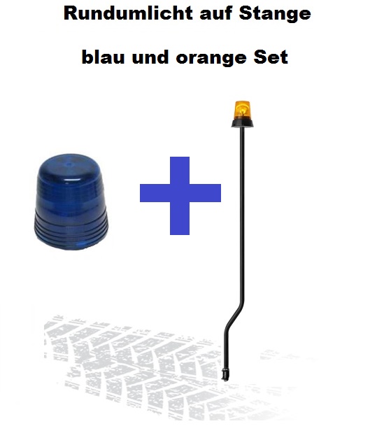 BeoGokart - BERG Gokart Rundumlicht Set blau und orange