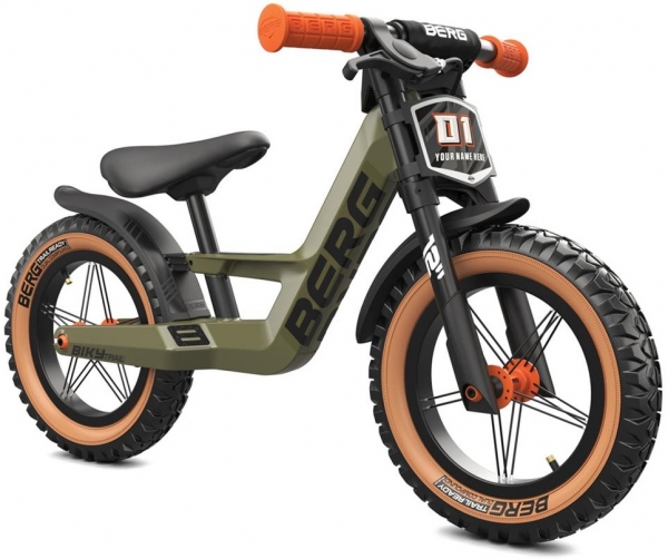 BERG Biky Cross Laufrad TRAIL ARMY GREEN HANDBRAKE