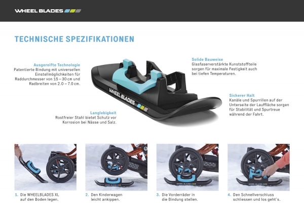 Beachwagon Kufen für Schnee 2Stk. für vorne